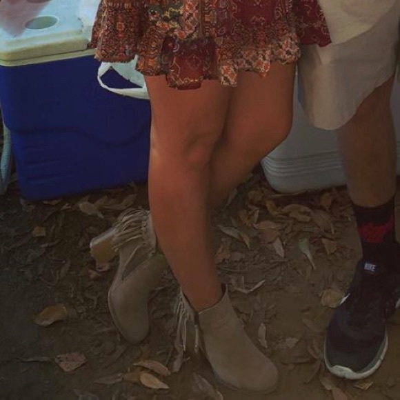 Size 7 Camel Suede Fringe Booties - Picture 5 of 5